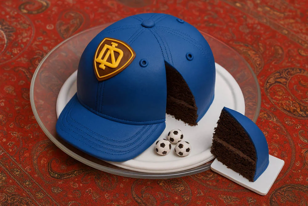 3D Cap Celebration Cake in Fondant3